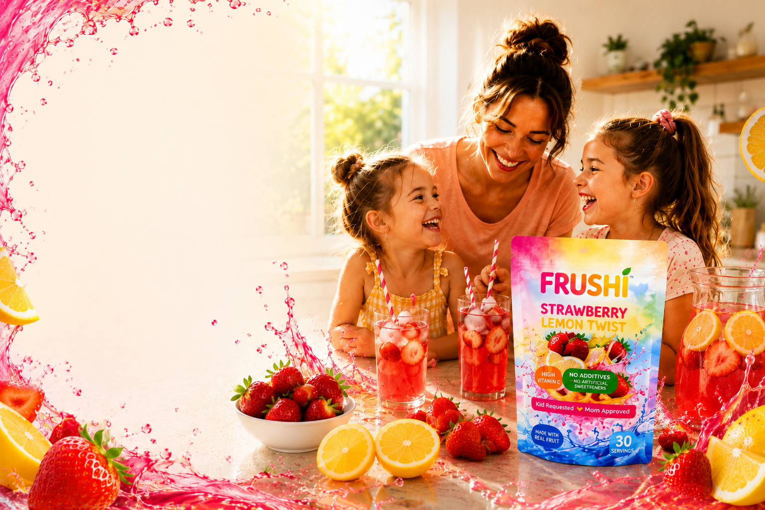 Family enjoying Frushi together