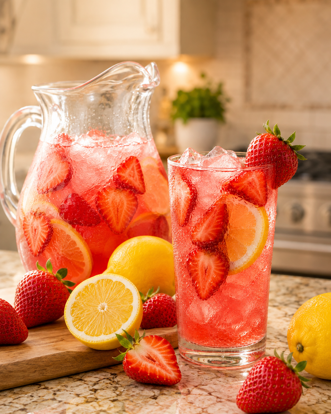 Refreshing Frushi drink with fruit